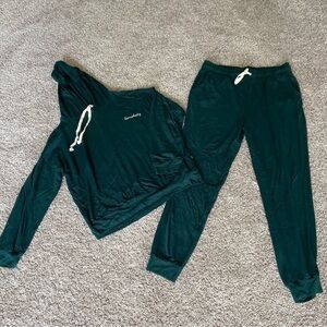 Magnolia Homebody Forest Green Lounge Pajama Set Size Large